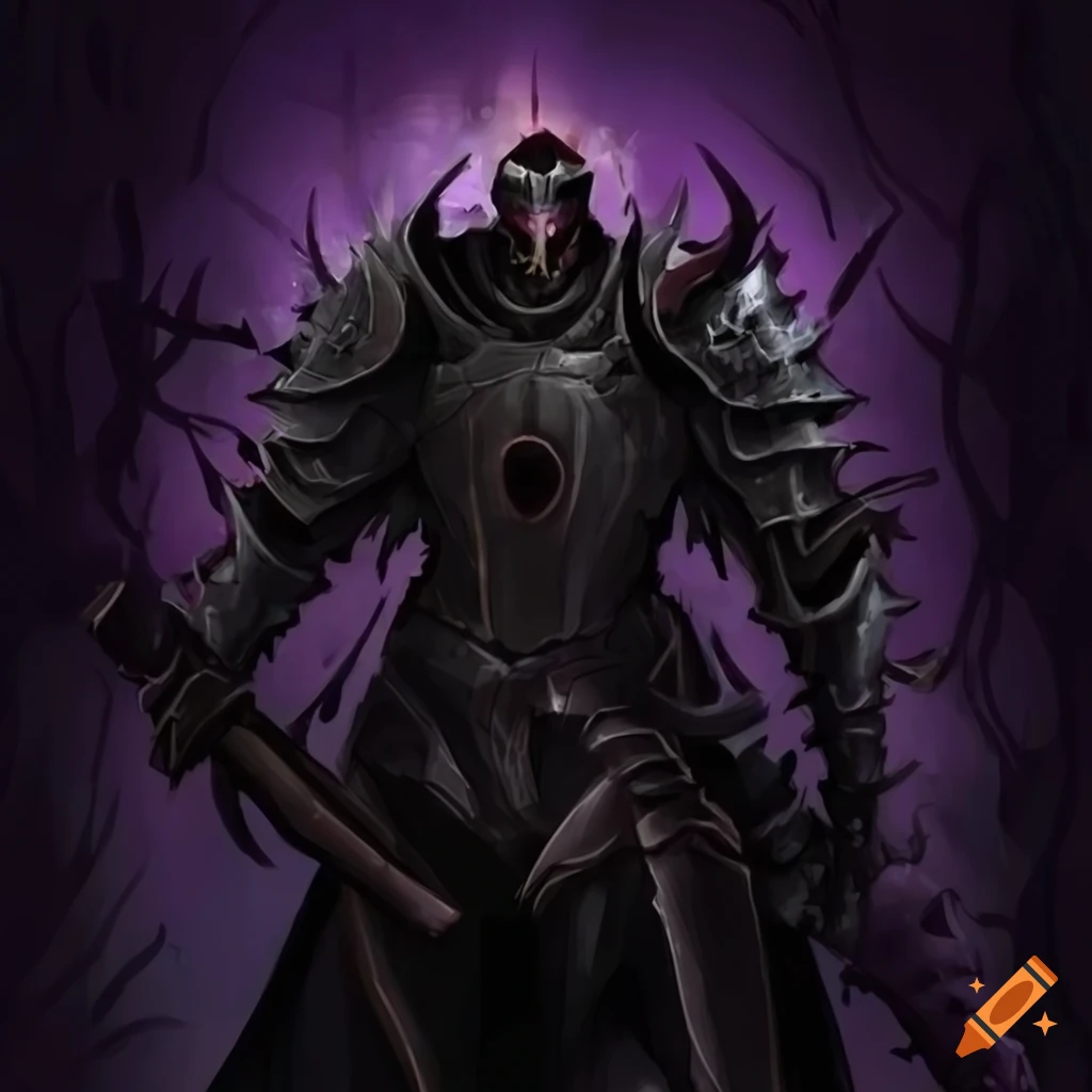 dark artwork of a menacing death knight