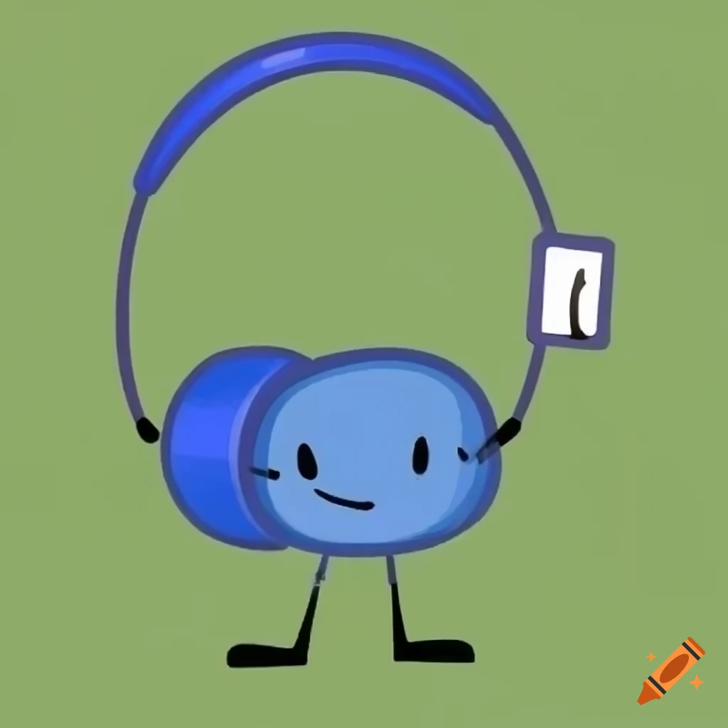 blue headphone in a sunny place with green grass