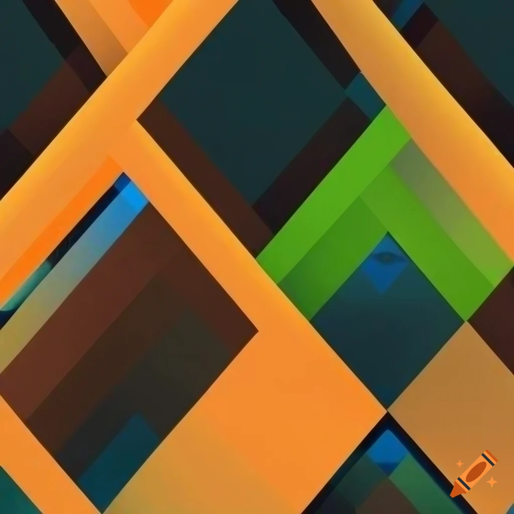 abstract pattern of isosceles triangles on orange background