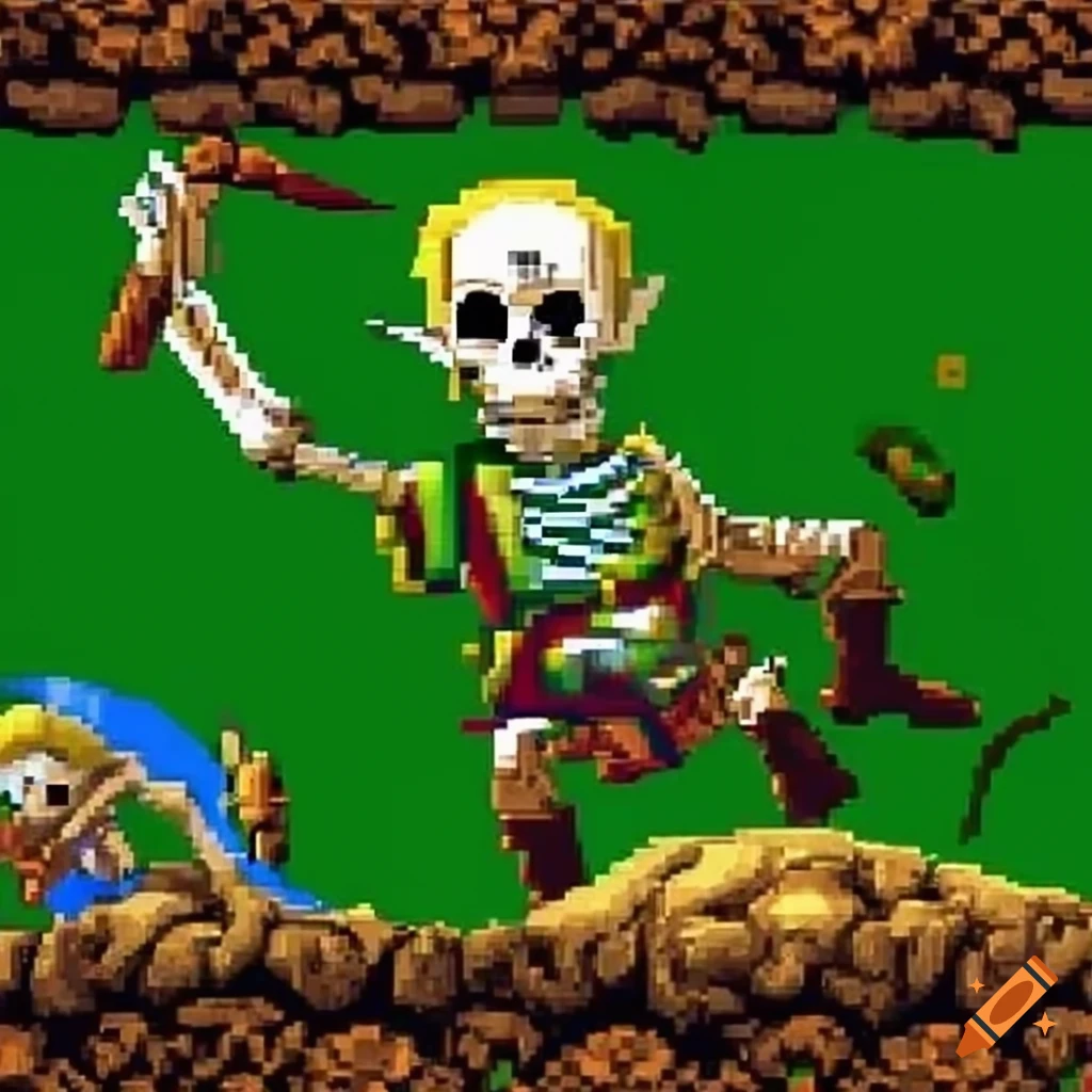 Zelda: Link's Awakening inspired 90s video game cover art