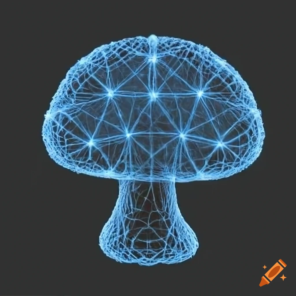 Neural network mushroom artwork