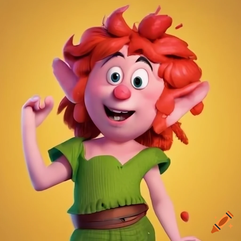 highly detailed render of Pumuckl in pixar style