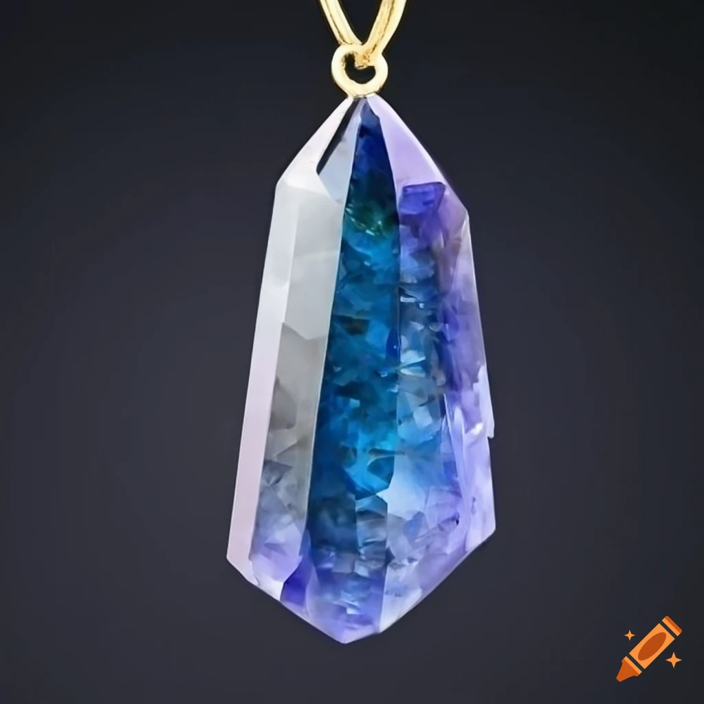 blue crystal shard amulet