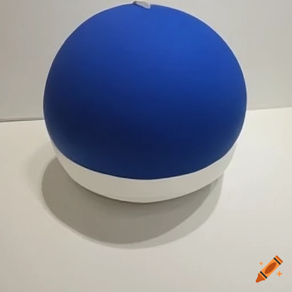 inflatable sock ball in white and navy blue colors