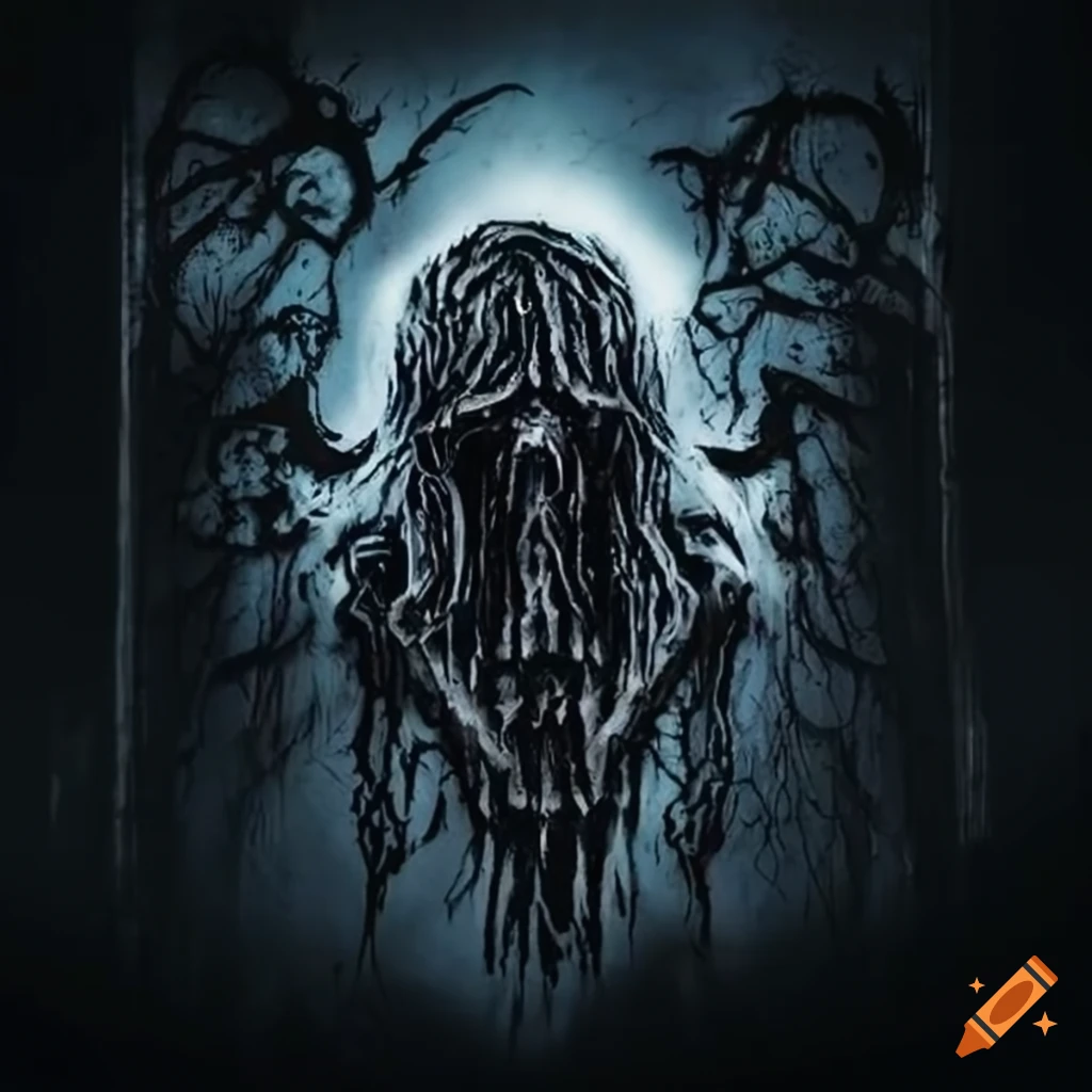 dark and intense death metal band logo