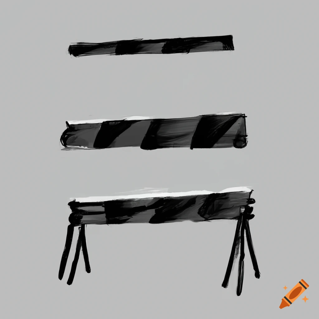 sketch of a traffic barricade