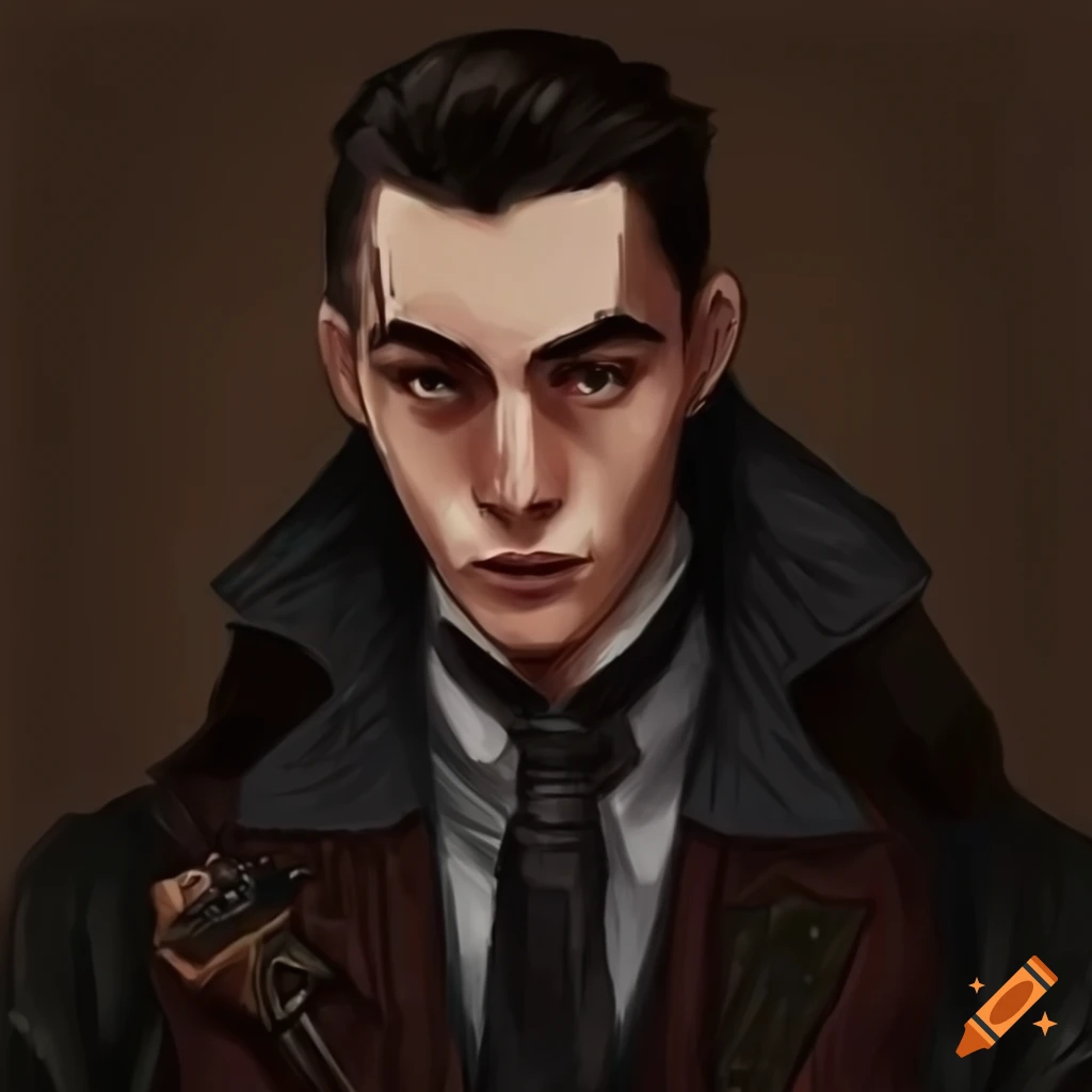 Illustration of kaz brekker from six of crows on Craiyon