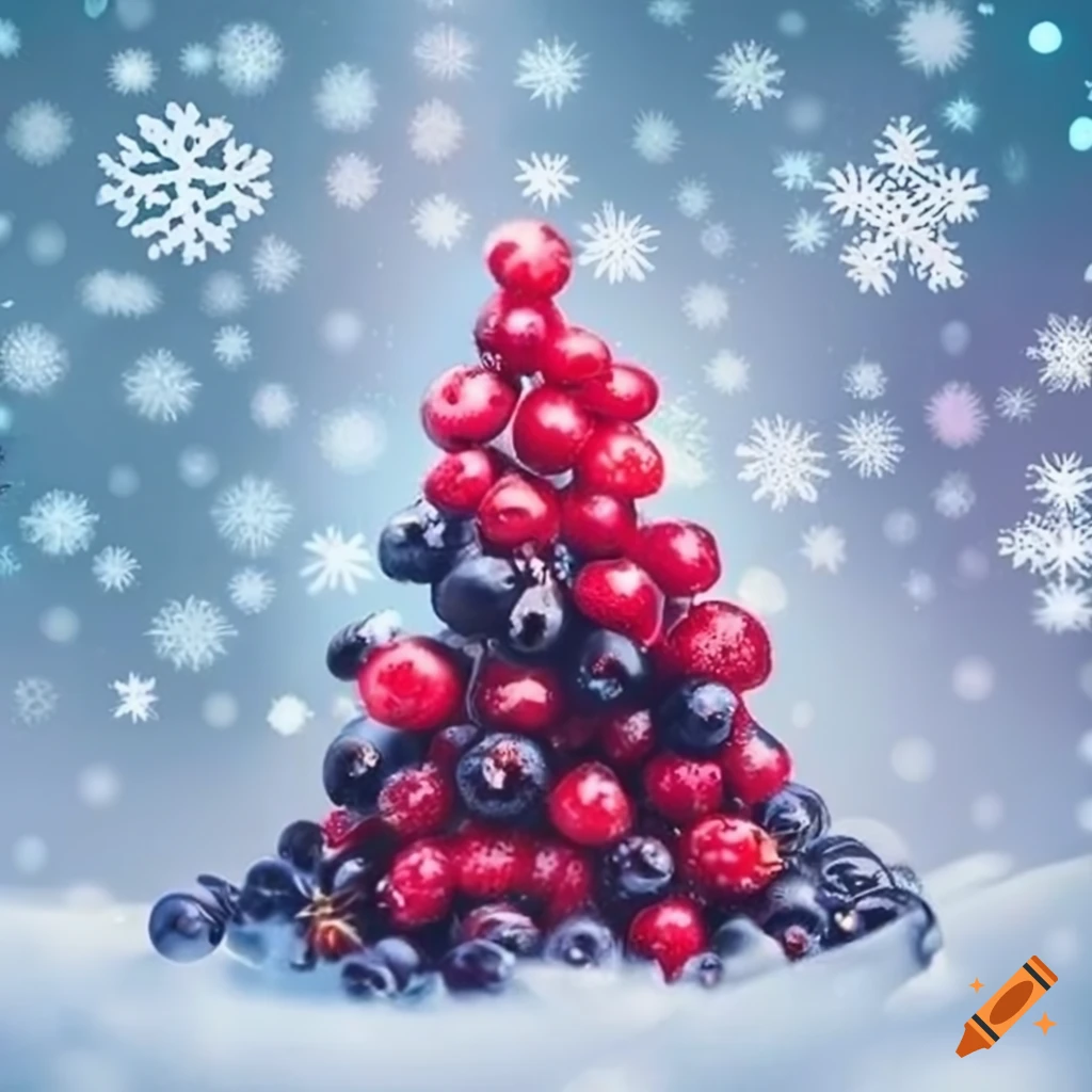 festive-card-with-cassis-berries-and-snowflakes-on-craiyon