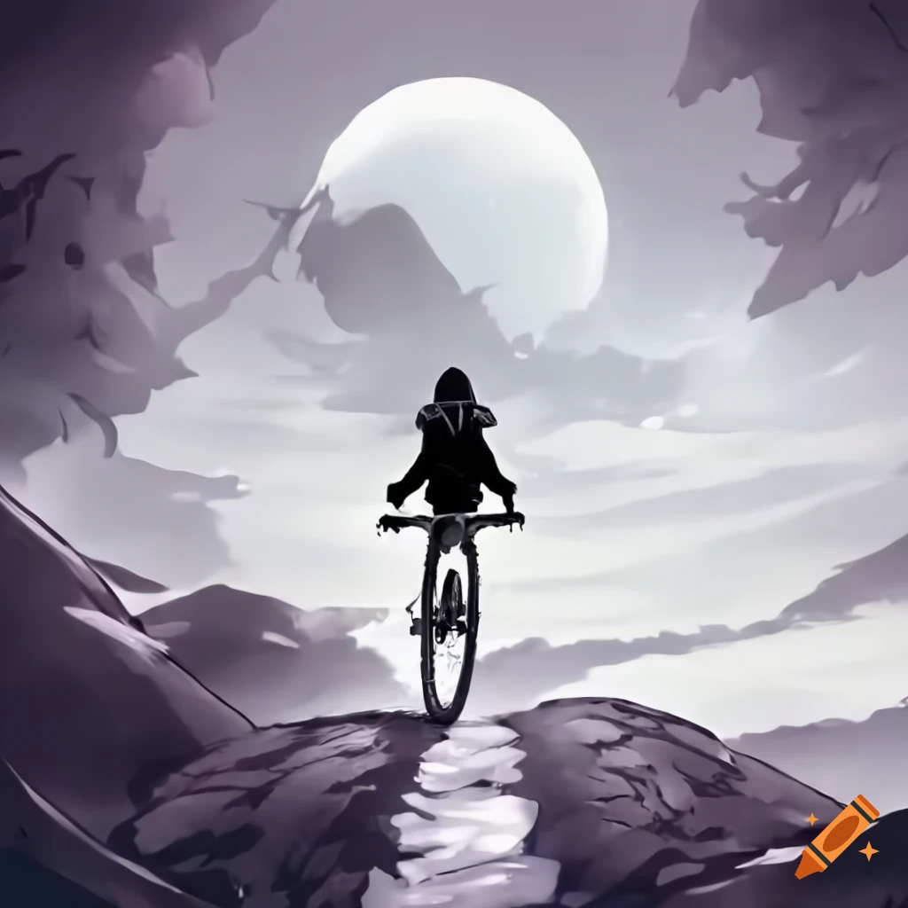 mountain bike racing down a trail