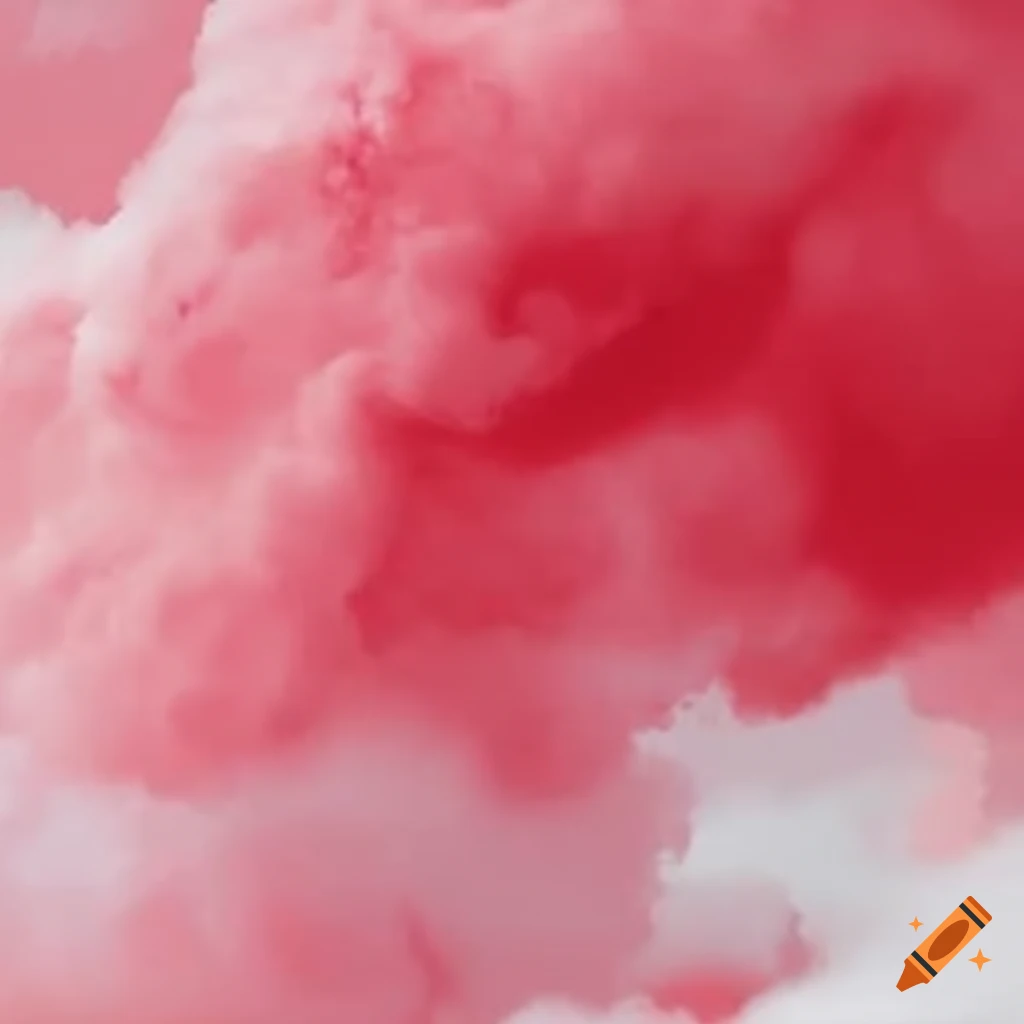 Spray painted red and white cloud background on Craiyon