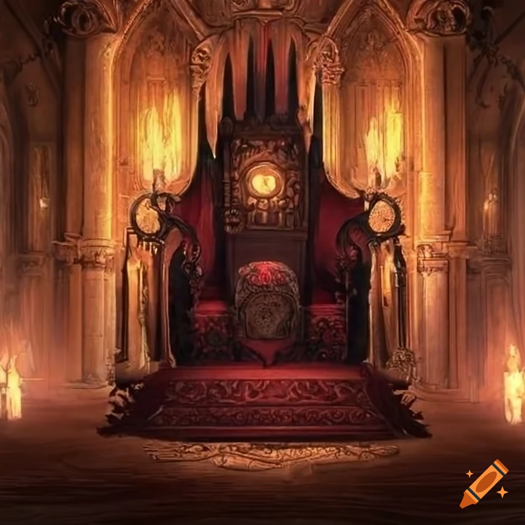 Image of a lavish medieval throne room on Craiyon