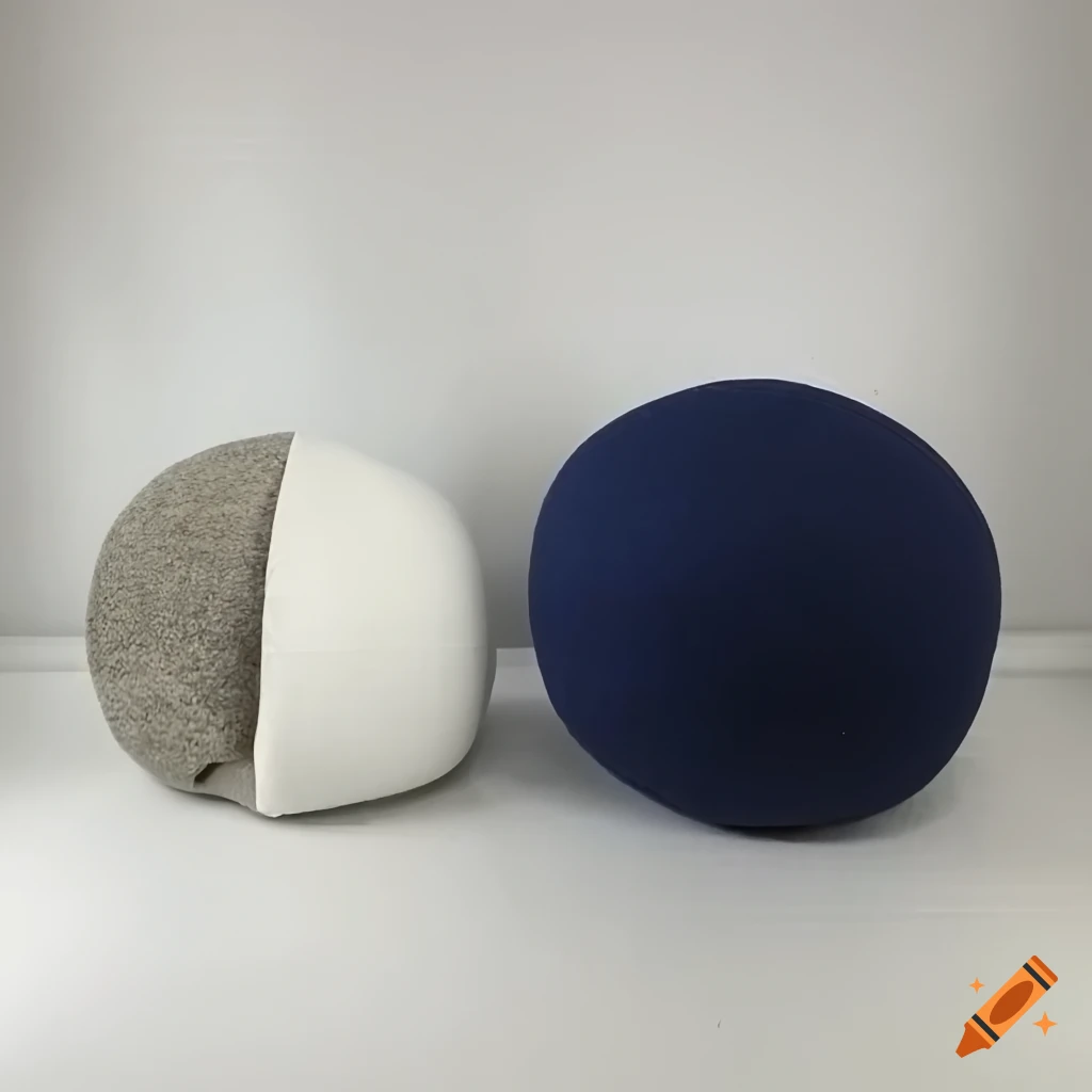 inflatable sock ball in white and navy blue