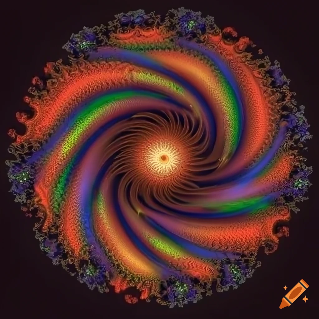 abstract fractal artwork with mathematical shapes