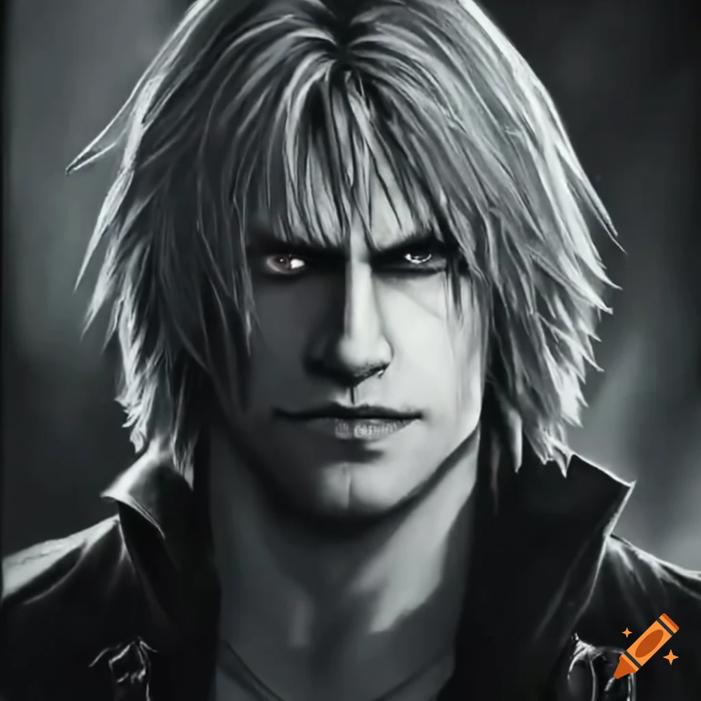 Detailed portrayal of dante from devil may cry 3 on Craiyon