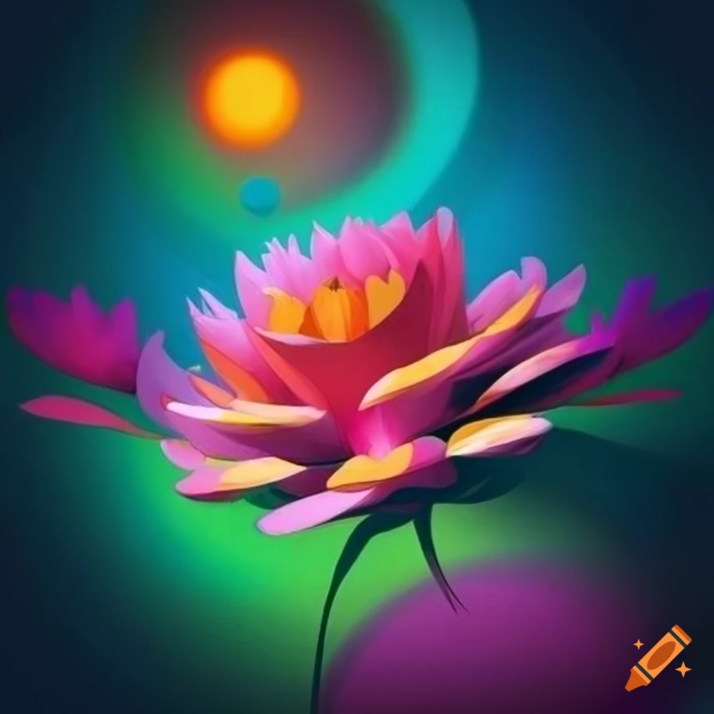 Colorful poster for flower decoration contest