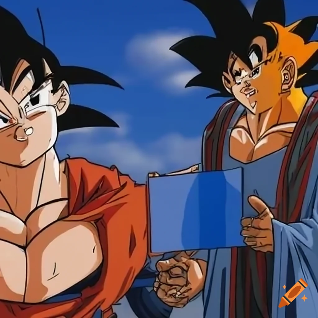 Goku offering prayers with Israeli flag