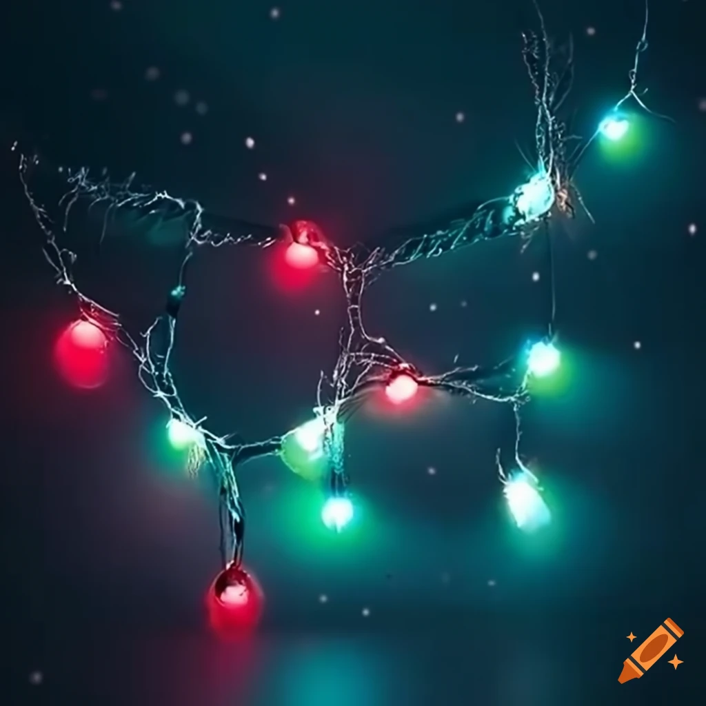 Christmas lights advertisement on Craiyon