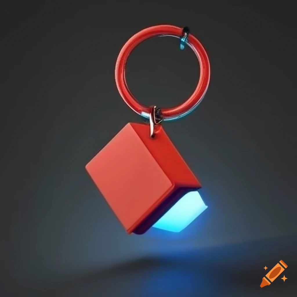 3d printed keychain with speakers, emergency button, and light