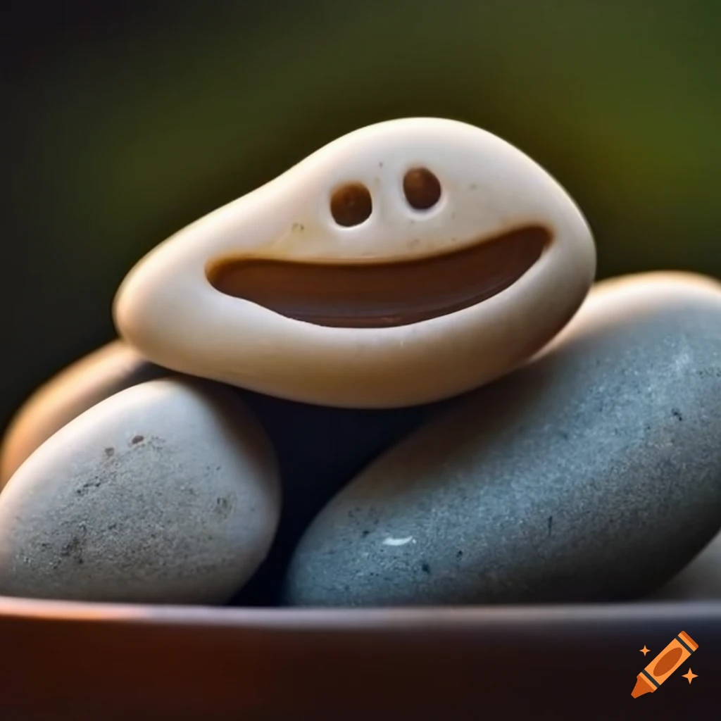 Stone Smiling Stoneware bowl with smiling stones on Craiyon