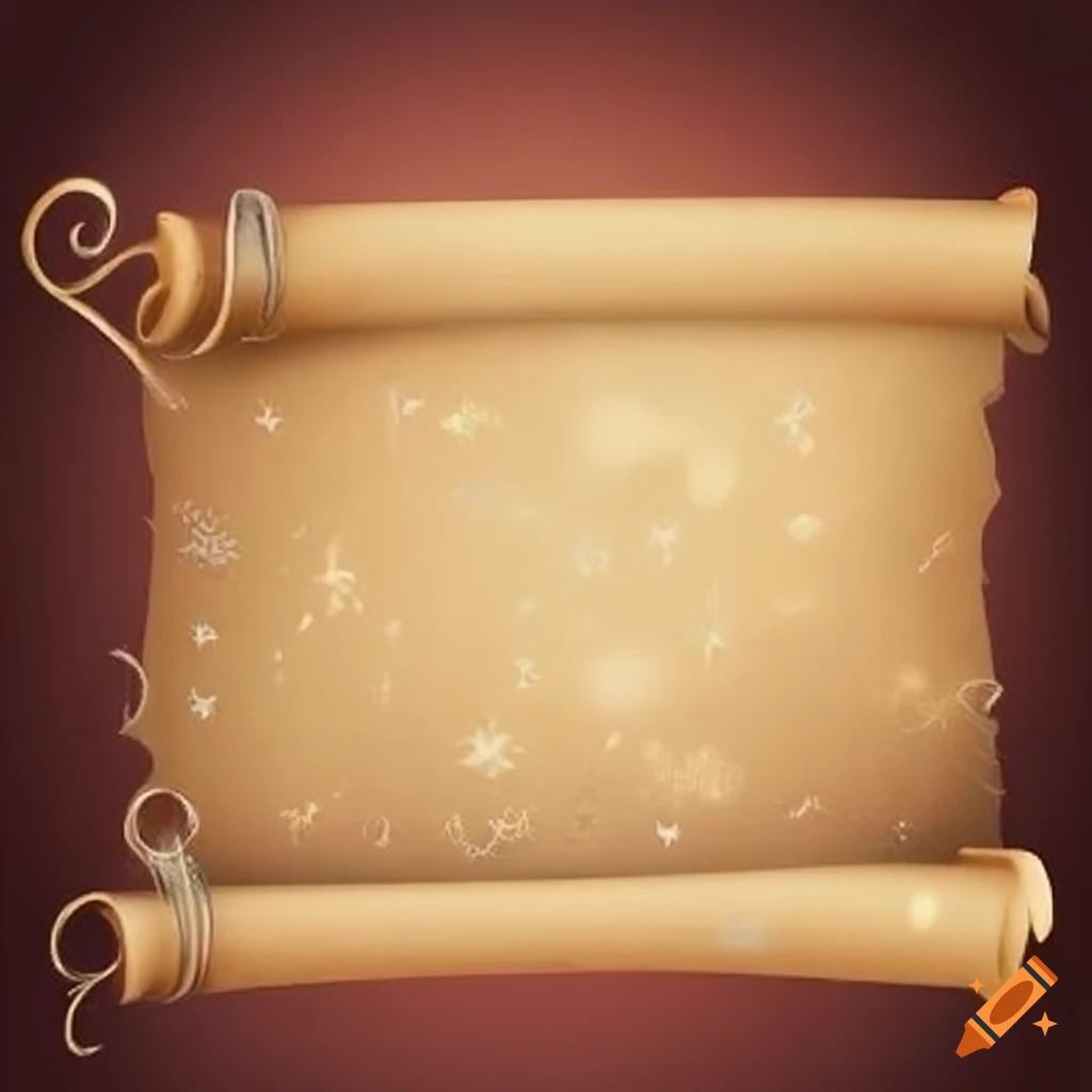 Shiny enchanted paper scroll on Craiyon