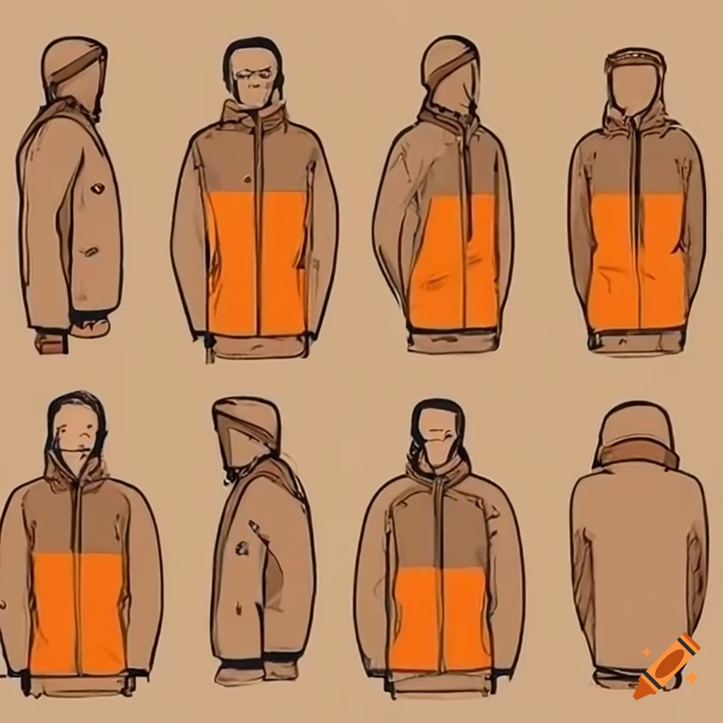 brown-mens-down-jacket-with-color-blocking-on-shoulders-on-craiyon