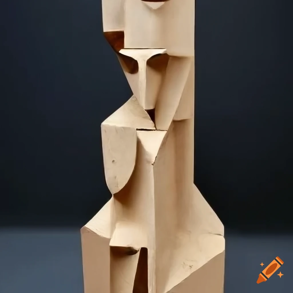 cubist sculpture of ancient gods