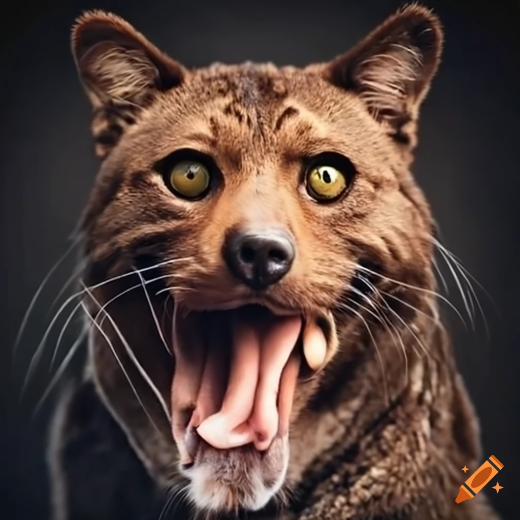 Cat riding a dog riding a bear on Craiyon