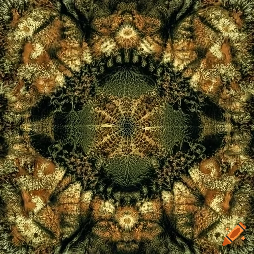 abstract fractal art in Haeckel style