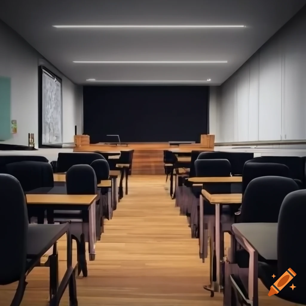 photo d'une salle de classe lumineuse et bien équipée