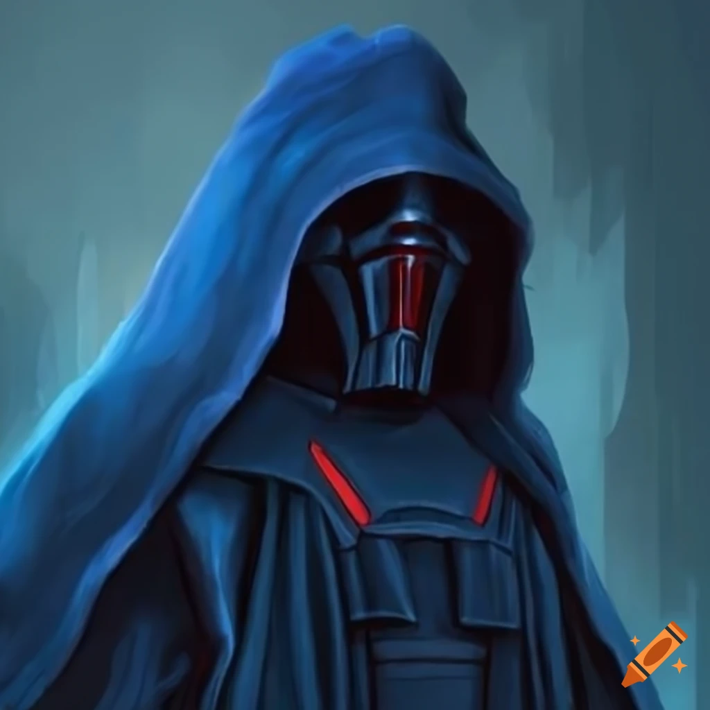 Cosplay of a sith in blue robes