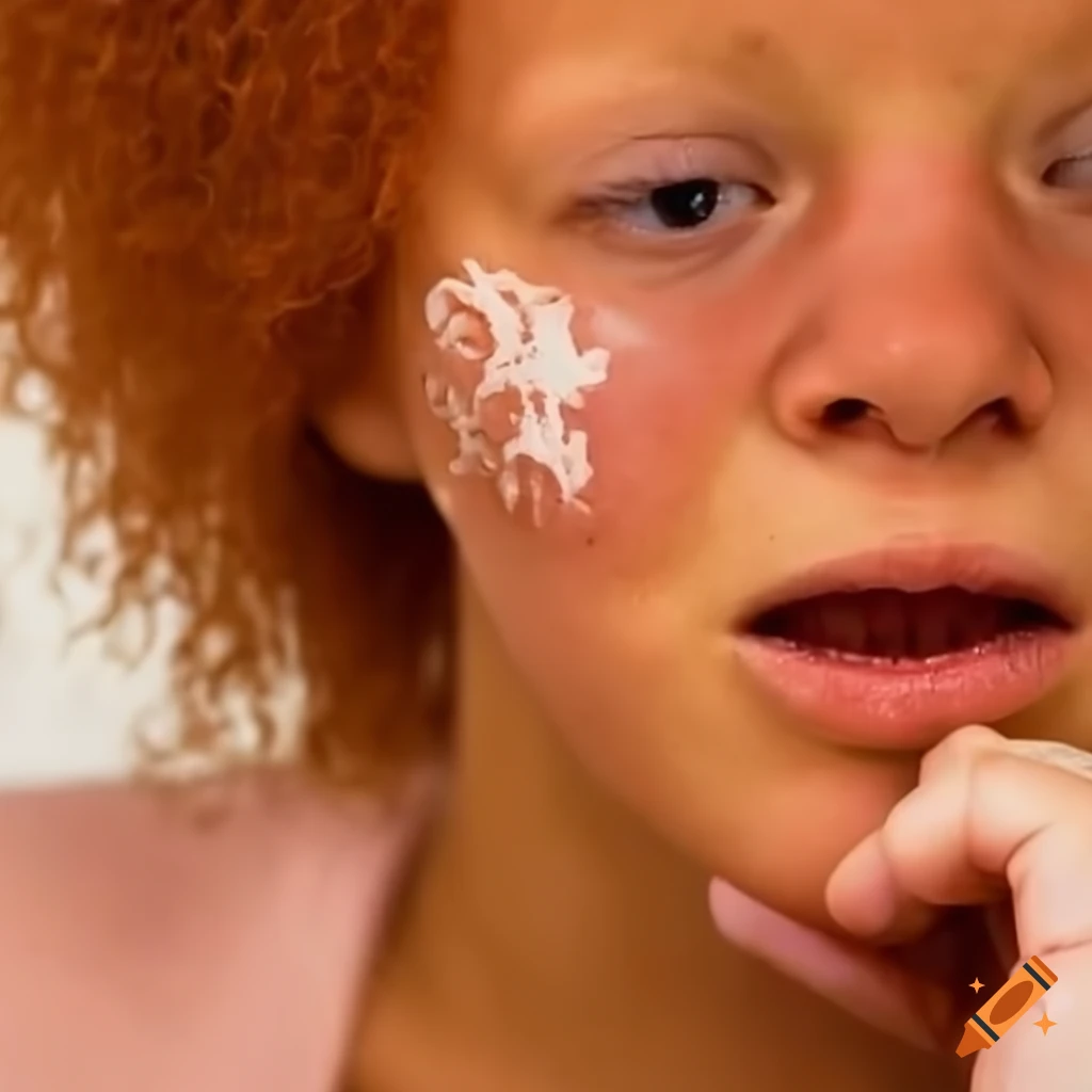 Front view of a ginger student with even tan on Craiyon