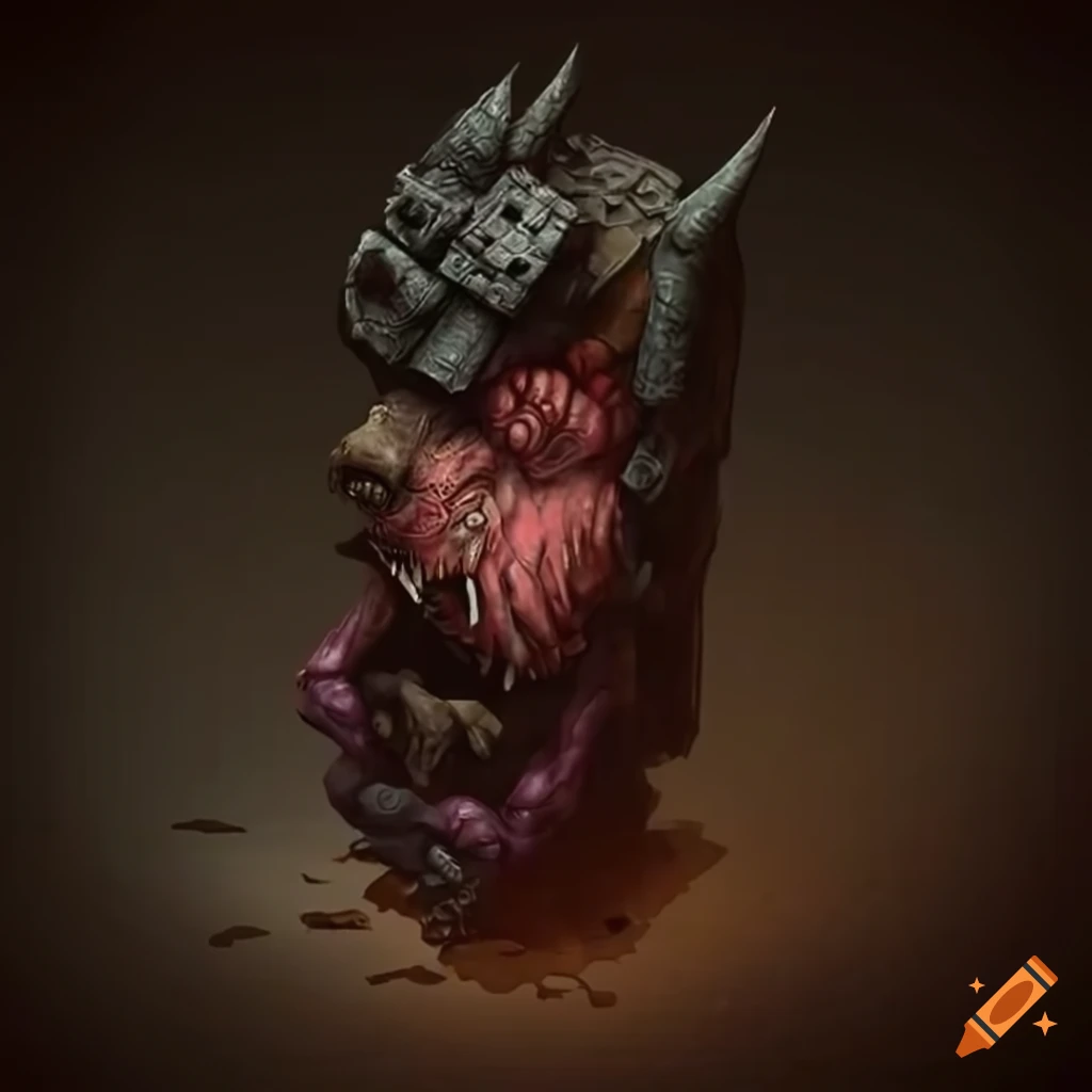 Smart Pricing Illustration of a red yeti warrior with scrap armor on  Craiyon, red yeti 