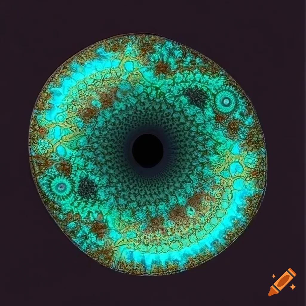 Abstract fractal art with complex geometric shapes