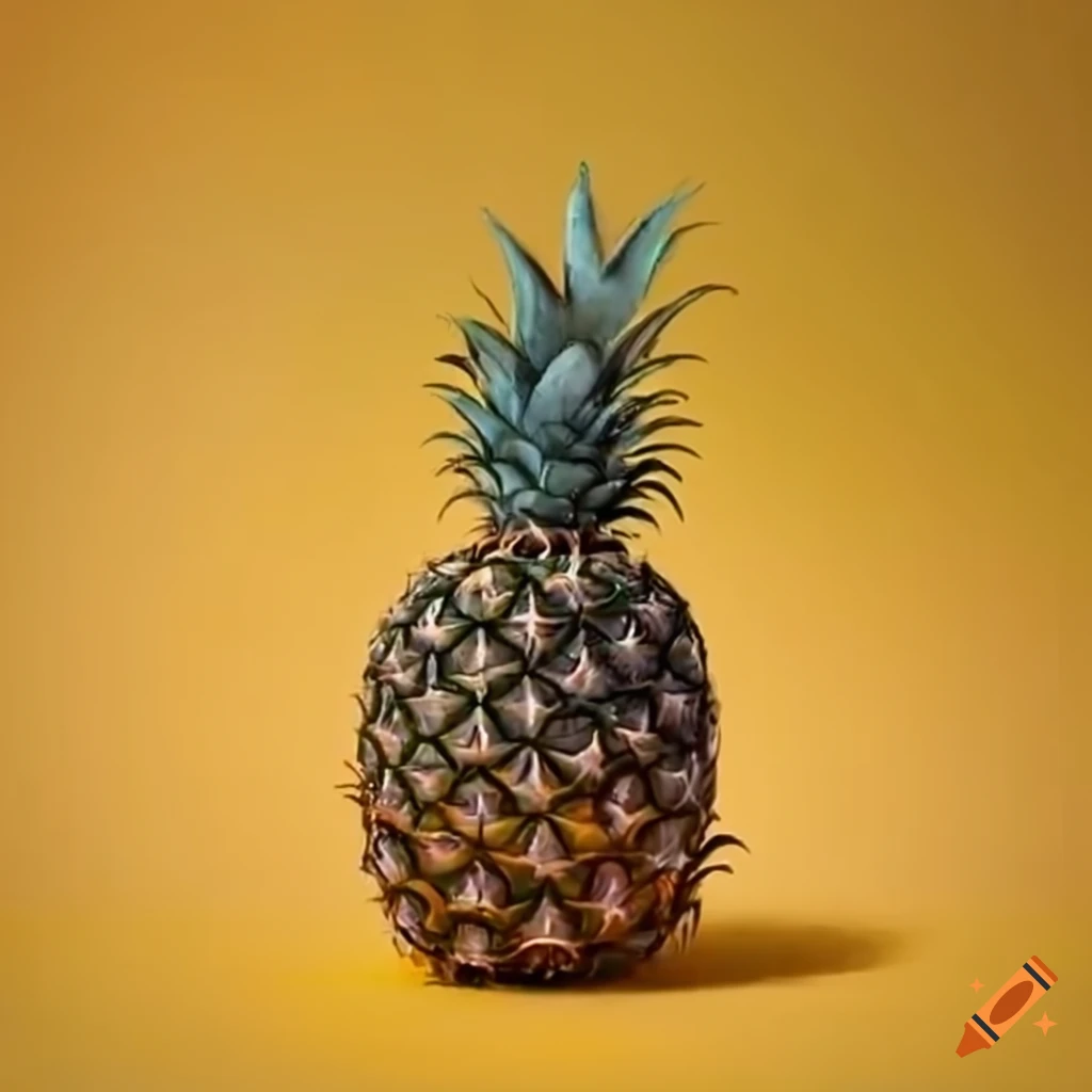 creative and humorous arrangement of a pen and pineapple