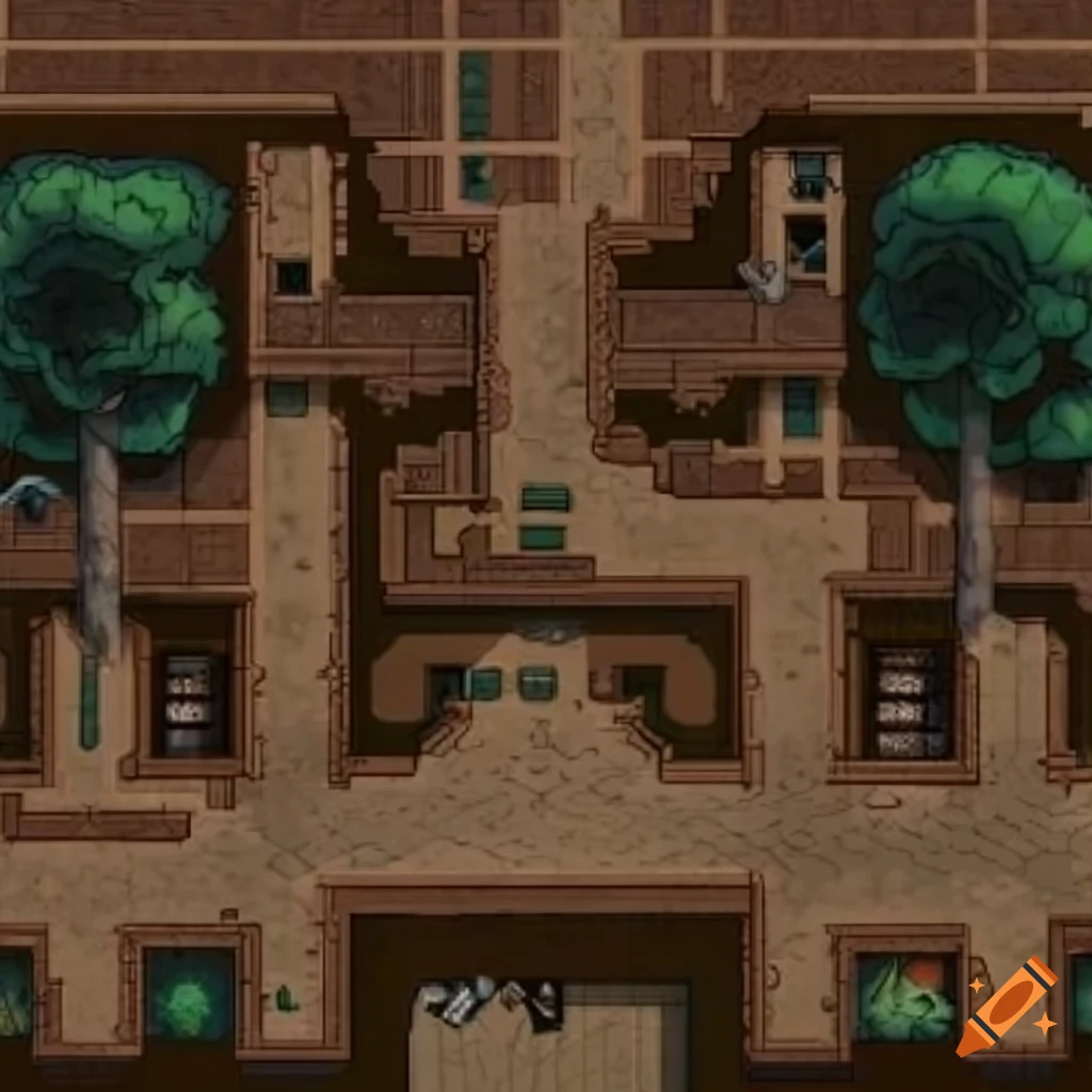 Intricate and impressive rpg maker map on Craiyon