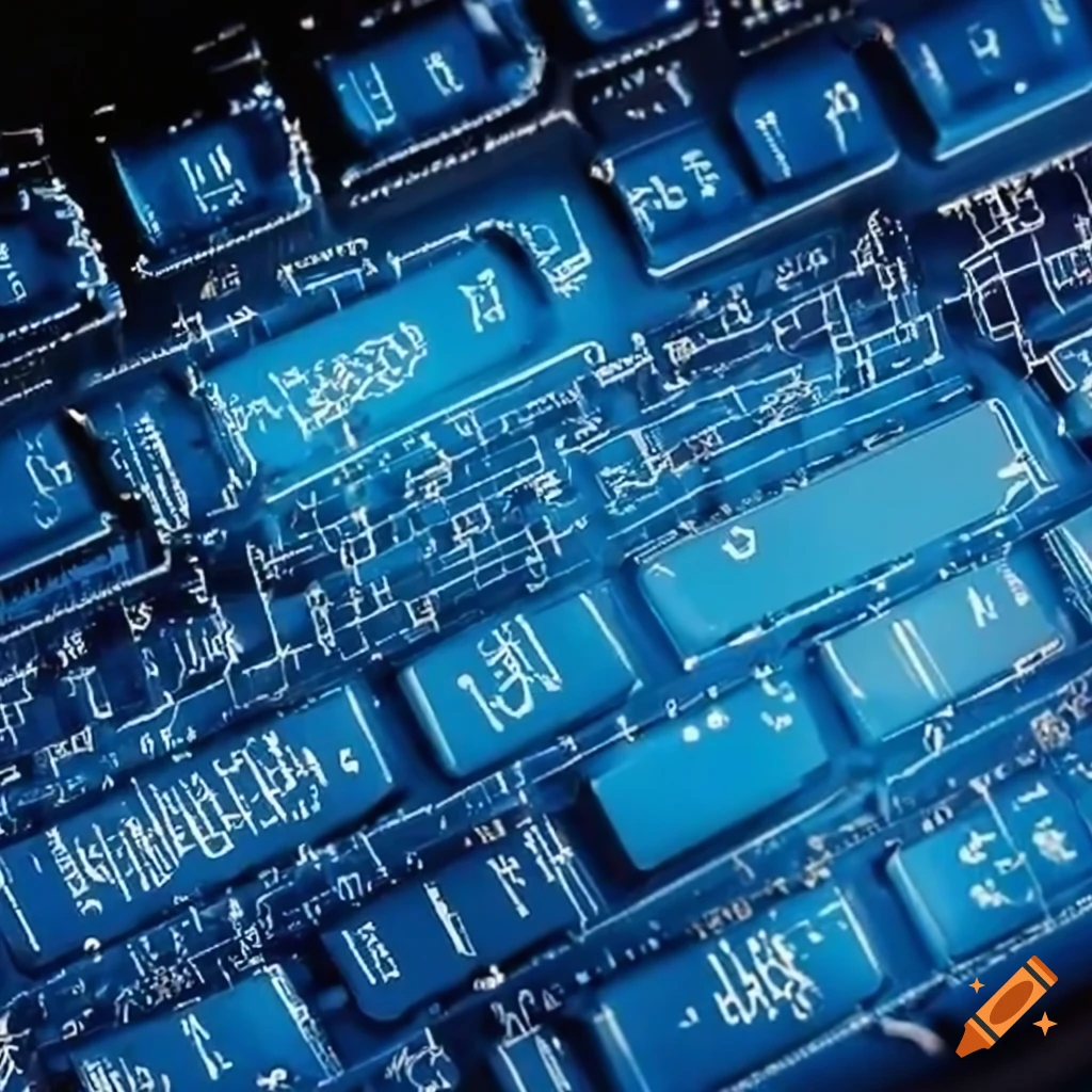city represented on a map with keyboard keys