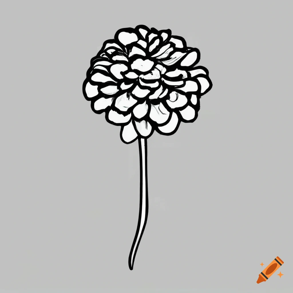 Mexican Marigold - Flower Pot Drawing - CleanPNG / KissPNG