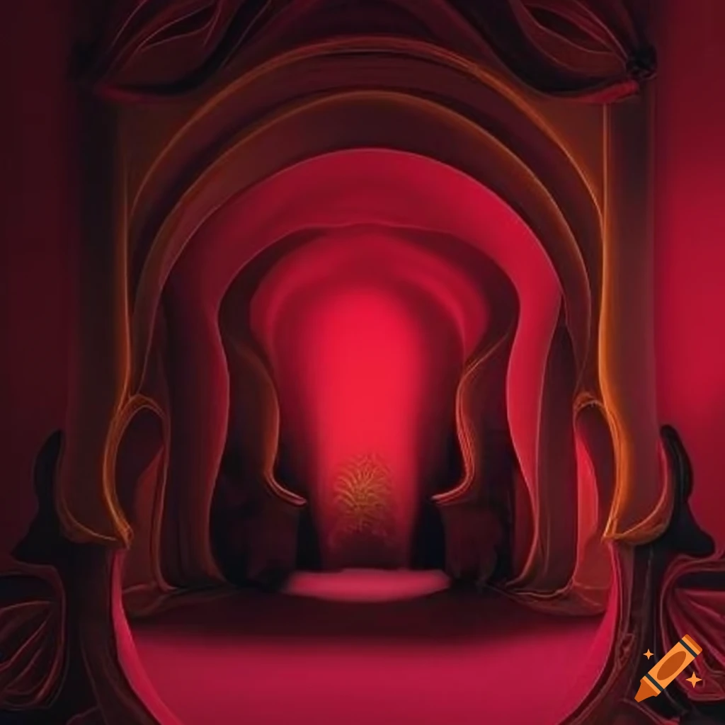 surrealistic room inspired by celosia