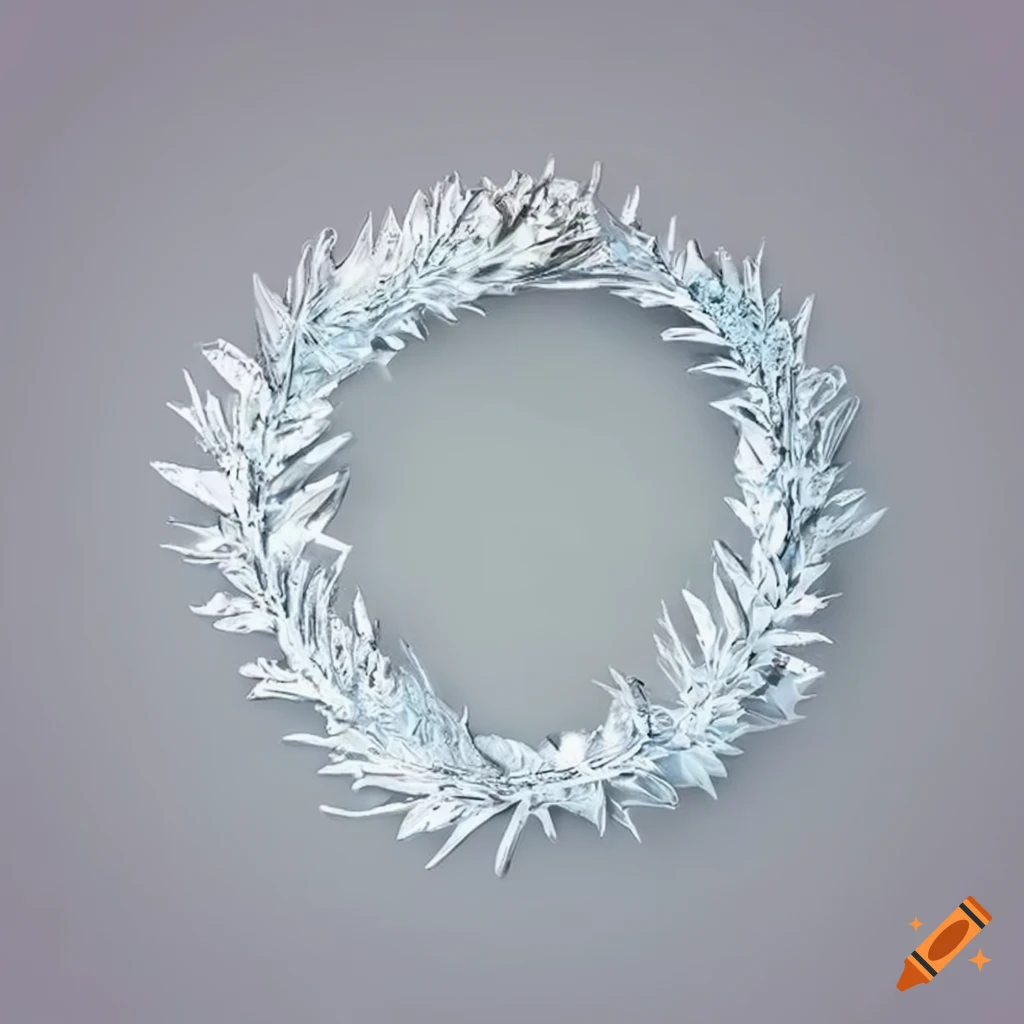 silver wreath of leaves arch