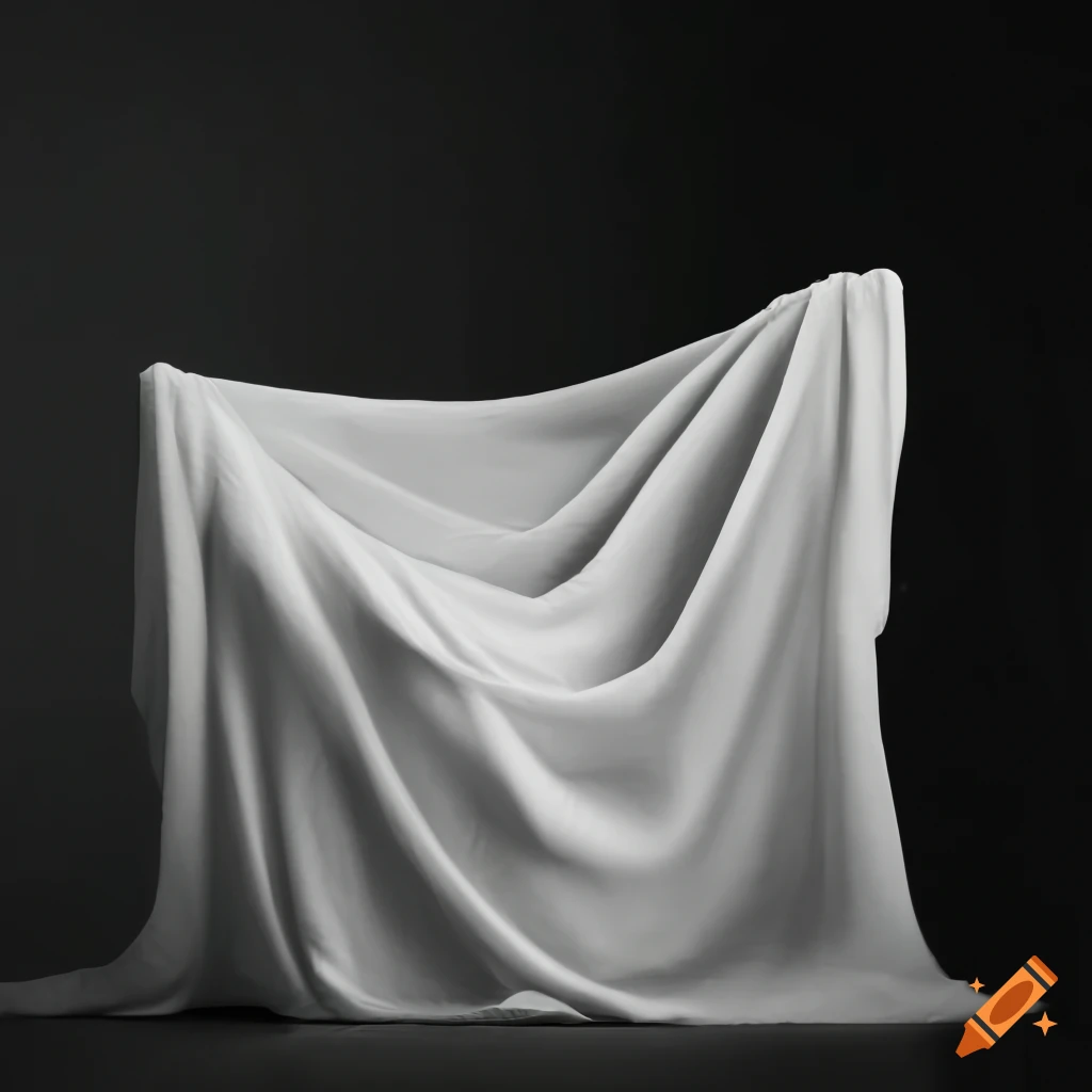 White cloth folds art on Craiyon
