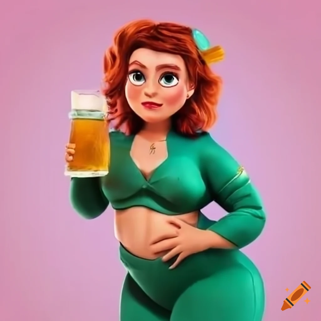 Beerdrinking dragon girl