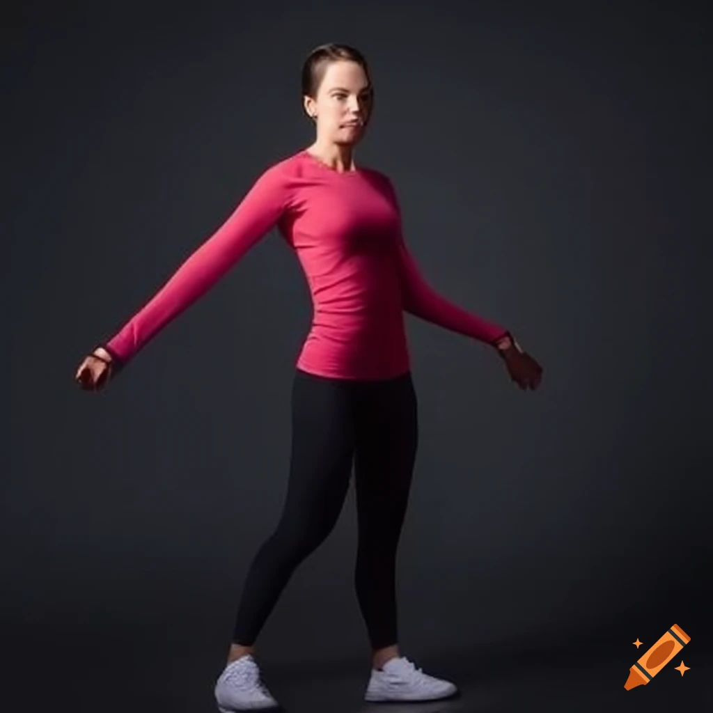 woman exercising in a long sleeve shirt