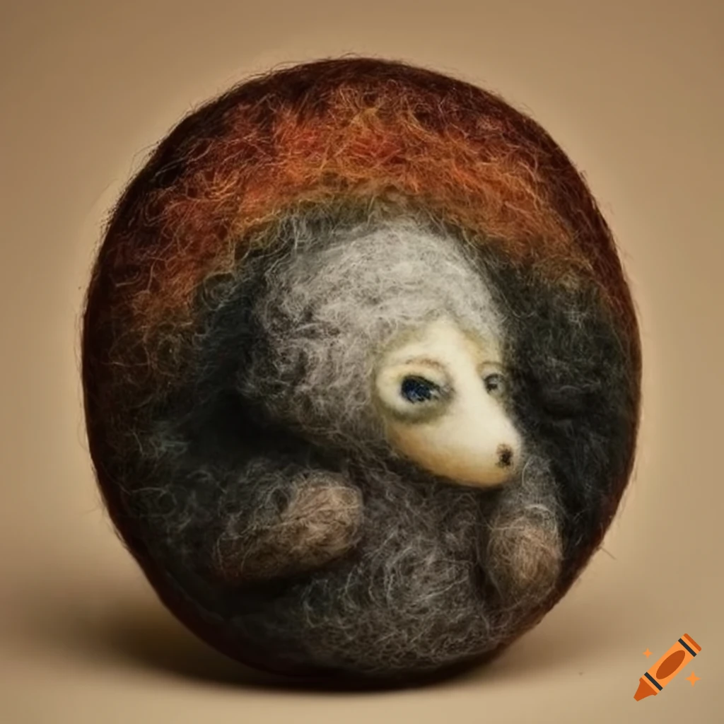 Felted wool artwork by theodor kittelsen on Craiyon