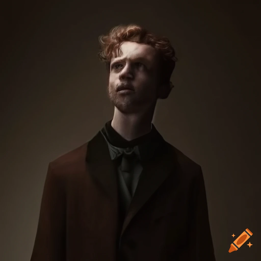stylish man wearing tweed in dark academia style
