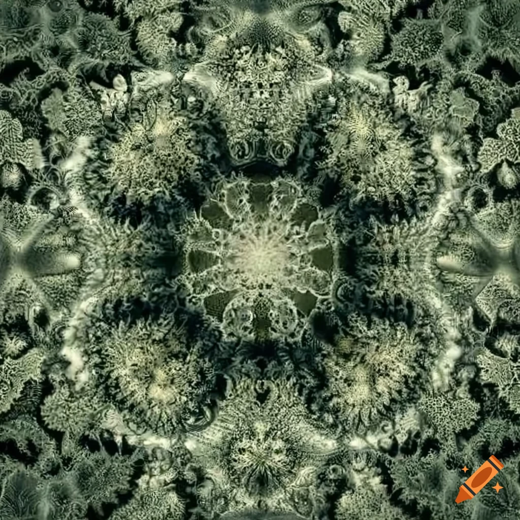 Haeckel-style hallucinogenic fractal torus artwork