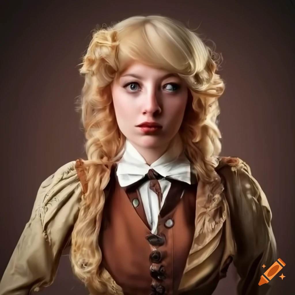 blonde woman in vintage attire
