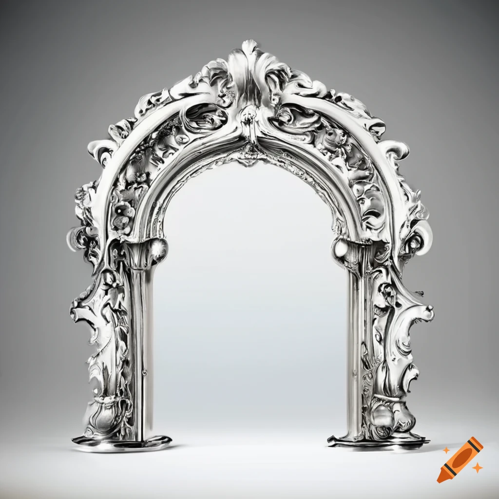 silver ornamental rococo plate
