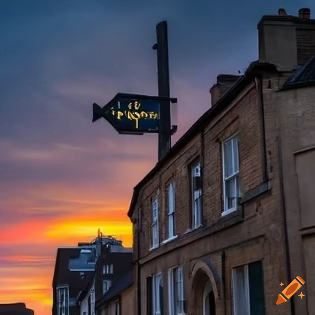 sunset view with Eastchester street sign