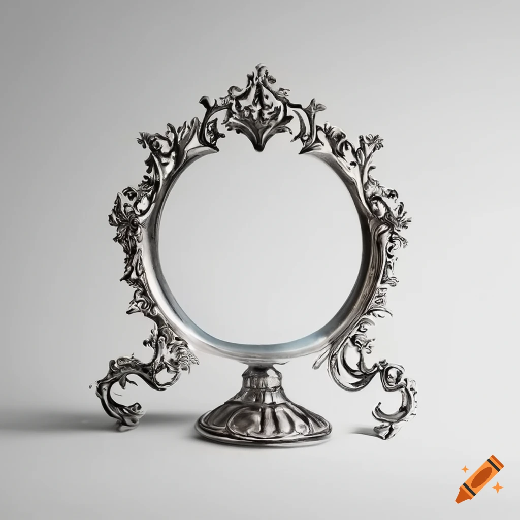 silver ornamental candlestick plate