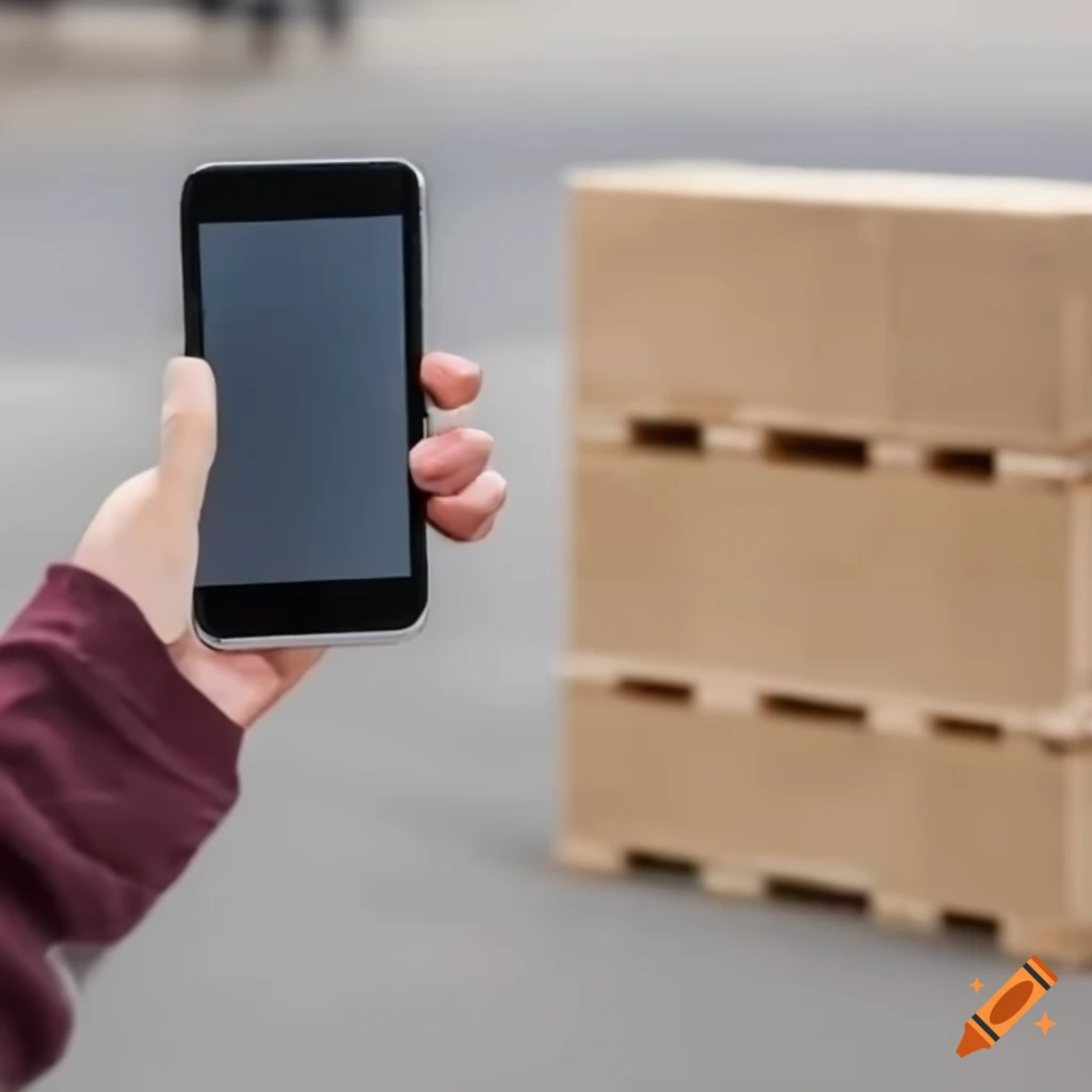 photo of a person documenting a delivered pallet